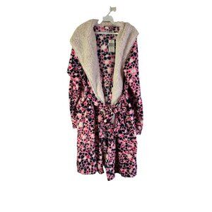 New Vera Bradley Fleece Pink Hearts Bath Robe Valentines